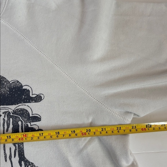 Zutter white cropped horse rearing graphic sweatshirt saguaro long sleeve - Picture 12 of 16